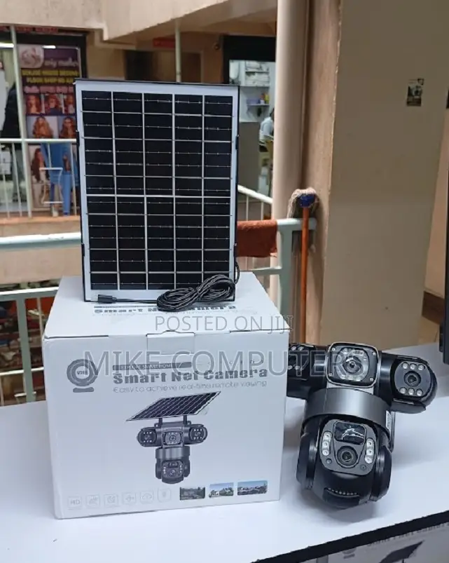 Wifi Solar CCTV Camera Triple Lens Remote Viewing