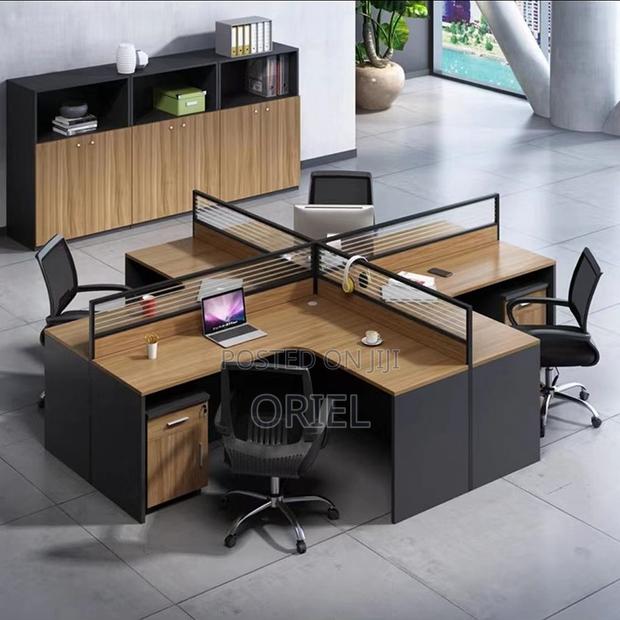 Office Workstation : 4-way Curved Cubicle Modular Office Workstation. - thumbnail 12