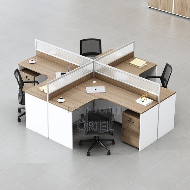 Office Workstation : 4-way Curved Cubicle Modular Office Workstation. - thumbnail 13