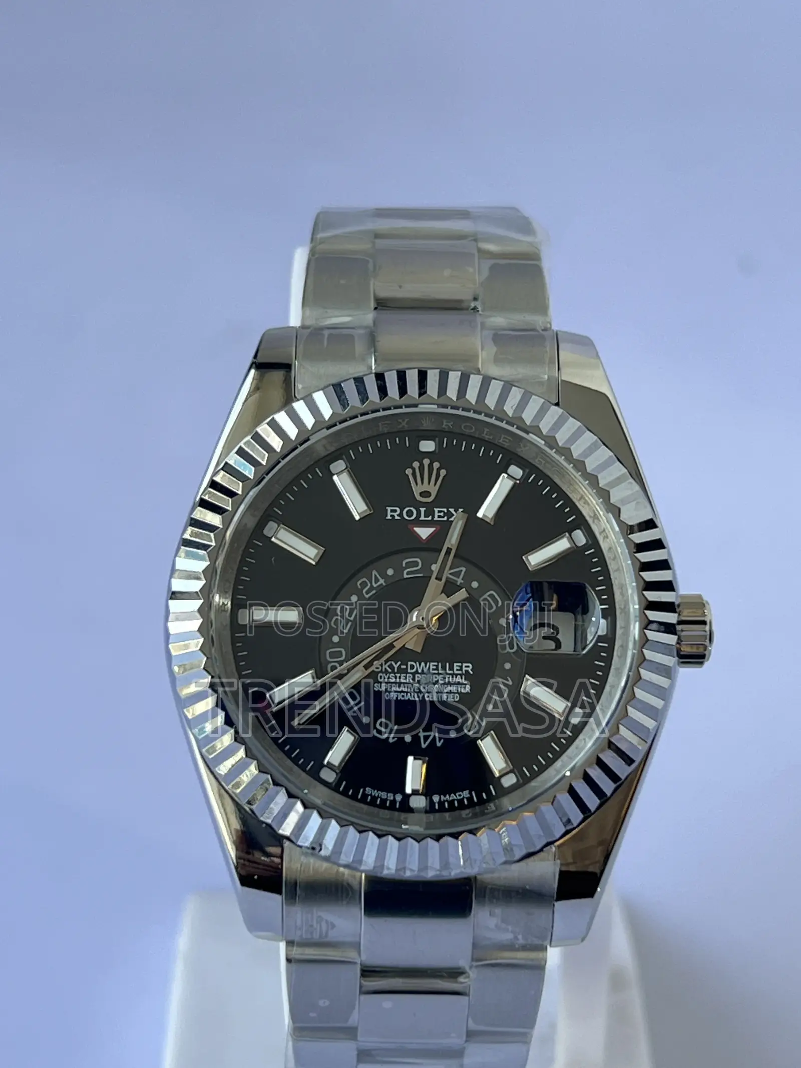 Rolex Skydweller Stainless Steel Black Dial Watch