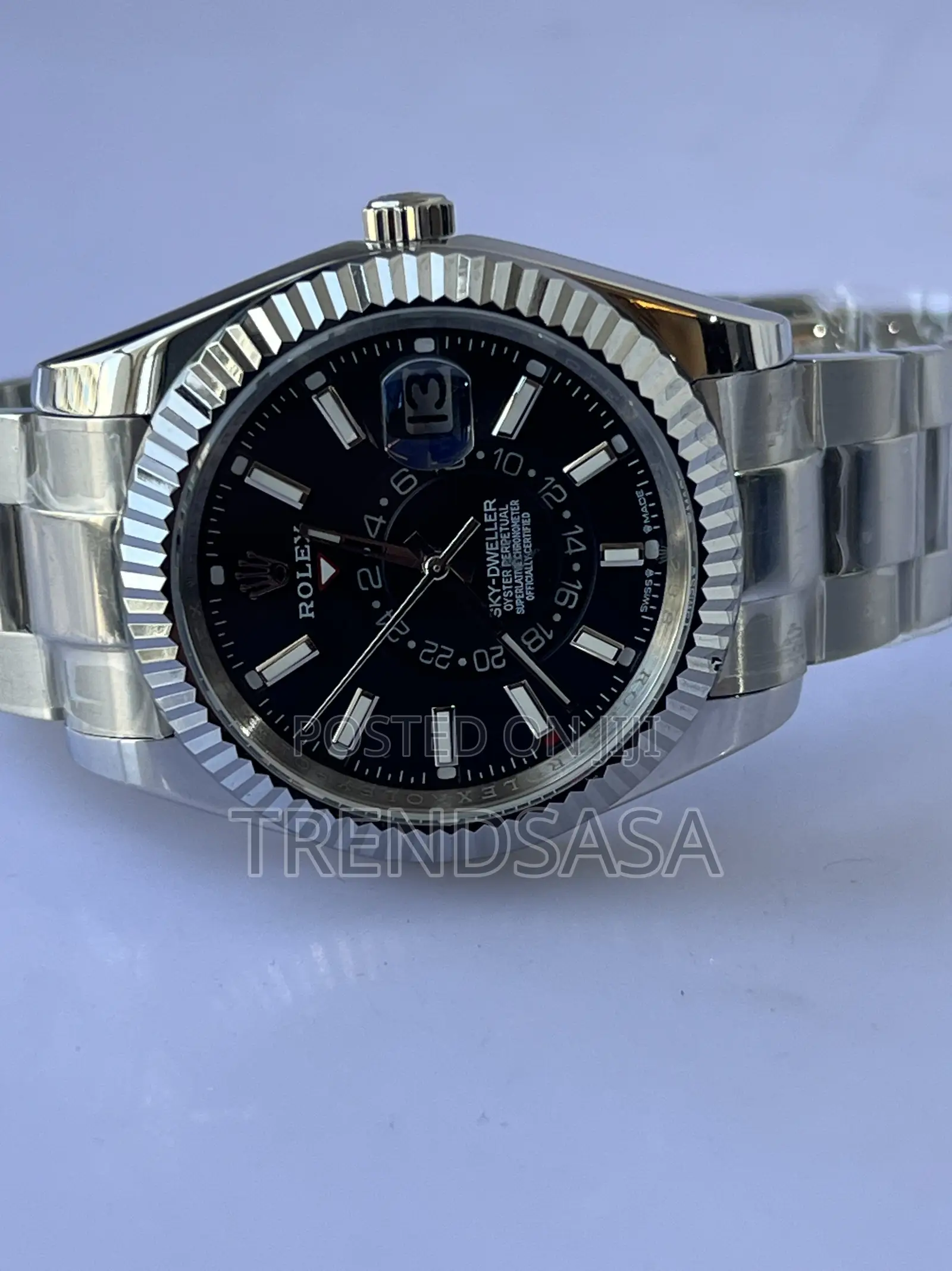 Rolex Skydweller Stainless Steel Black Dial Watch