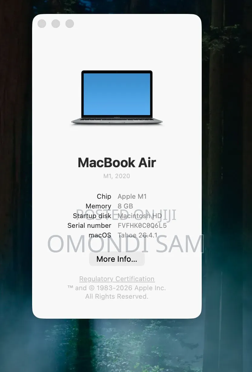Laptop Apple MacBook Air 8GB Apple M1 SSD 512GB