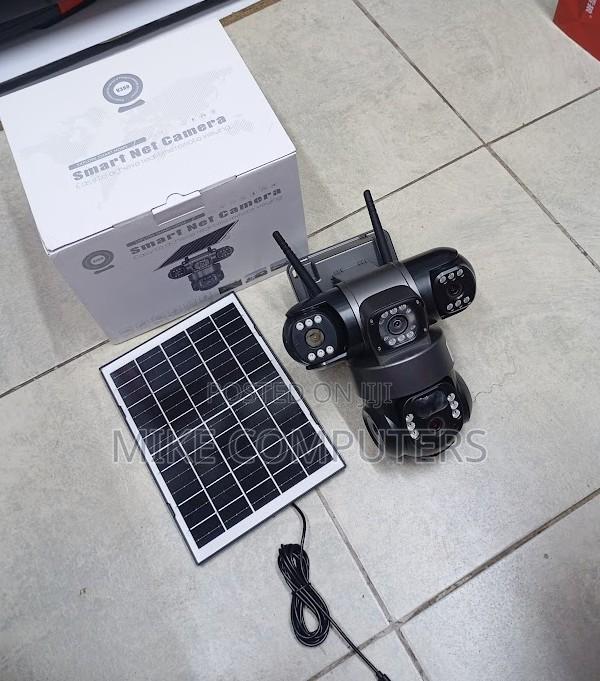 V380 Pro Triple Lens Solar Powered Security Camera(Wifi)