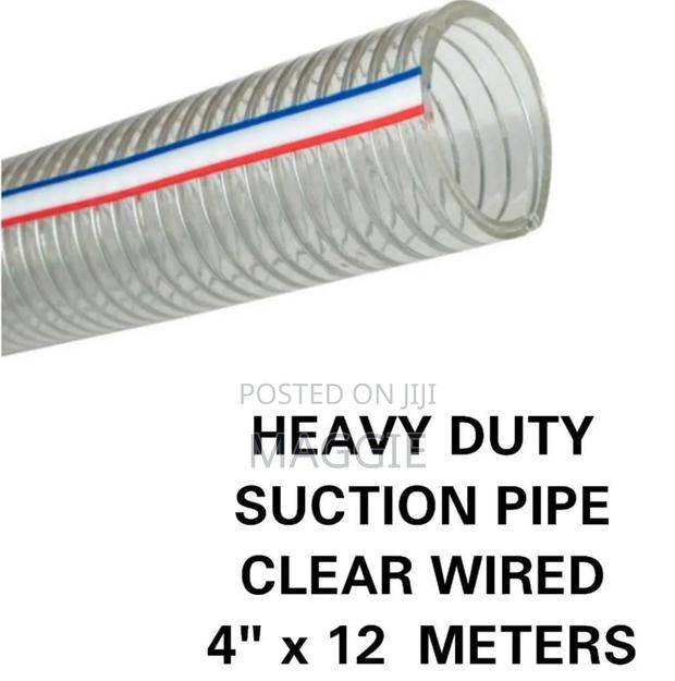 Heavy Duty Suction Pipe Clear Wired 4""12m