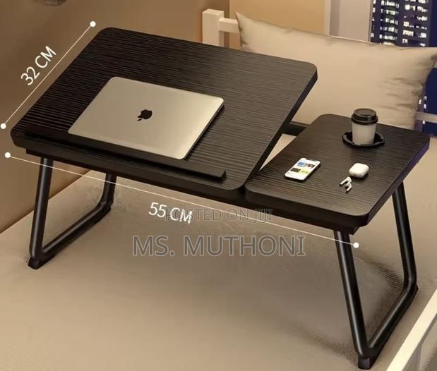 Practical Foldable Laptop / Breakfast Table With a Built-in Cup Slot - thumbnail 5