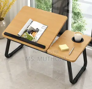 Practical Foldable Laptop / Breakfast Table With a Built-in Cup Slot