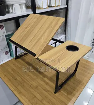 Practical Foldable Laptop / Breakfast Table With a Built-in Cup Slot