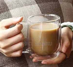 High Quality Transparent Double Wall Mug Heat-Resistant*