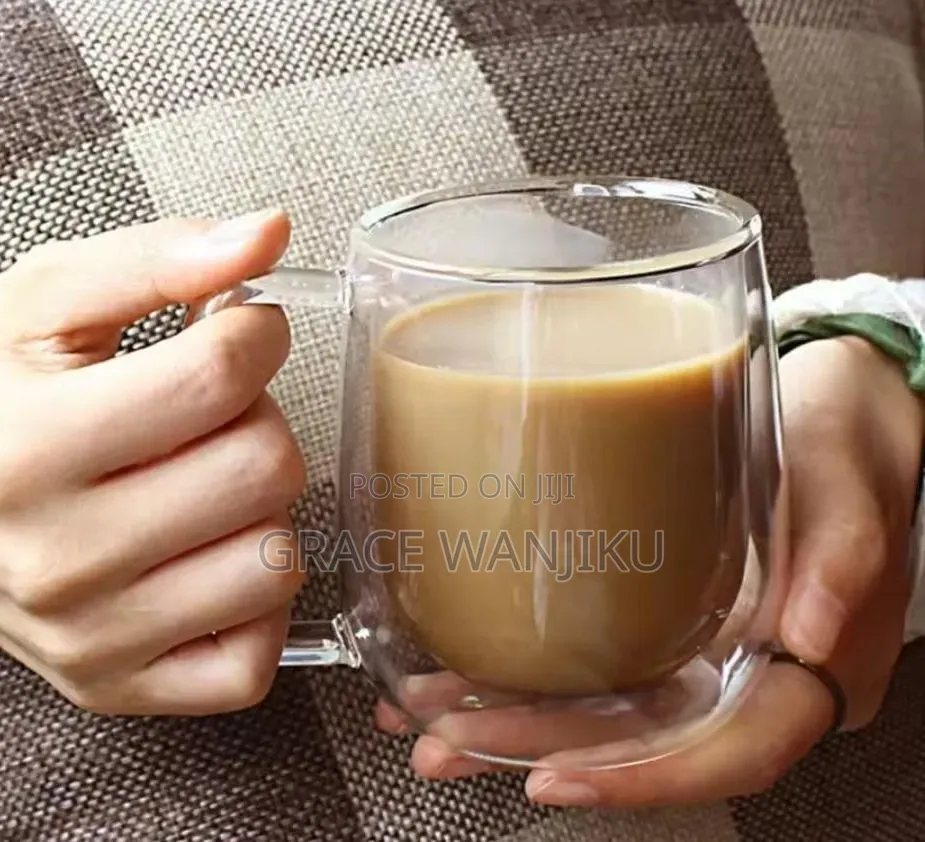 High Quality Transparent Double Wall Mug Heat-Resistant*