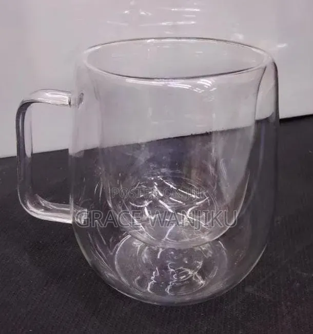 High Quality Transparent Double Wall Mug Heat-Resistant*