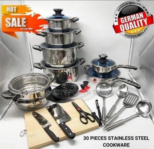 Marwa 30-Piece Stainless Steel Cookware Set