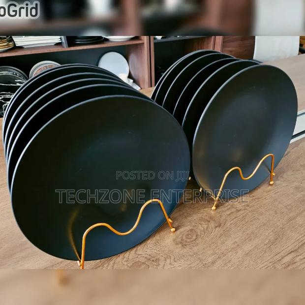 6 Pieces High Quality Black Dinner Plate 