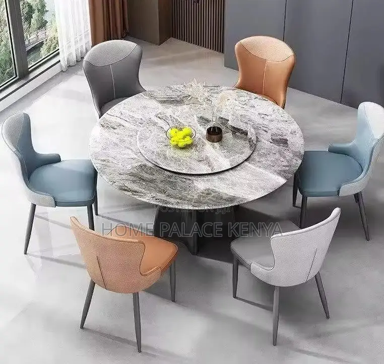Dining Chair; Modern Upholstered Leather Dining Chair With Metal Legs