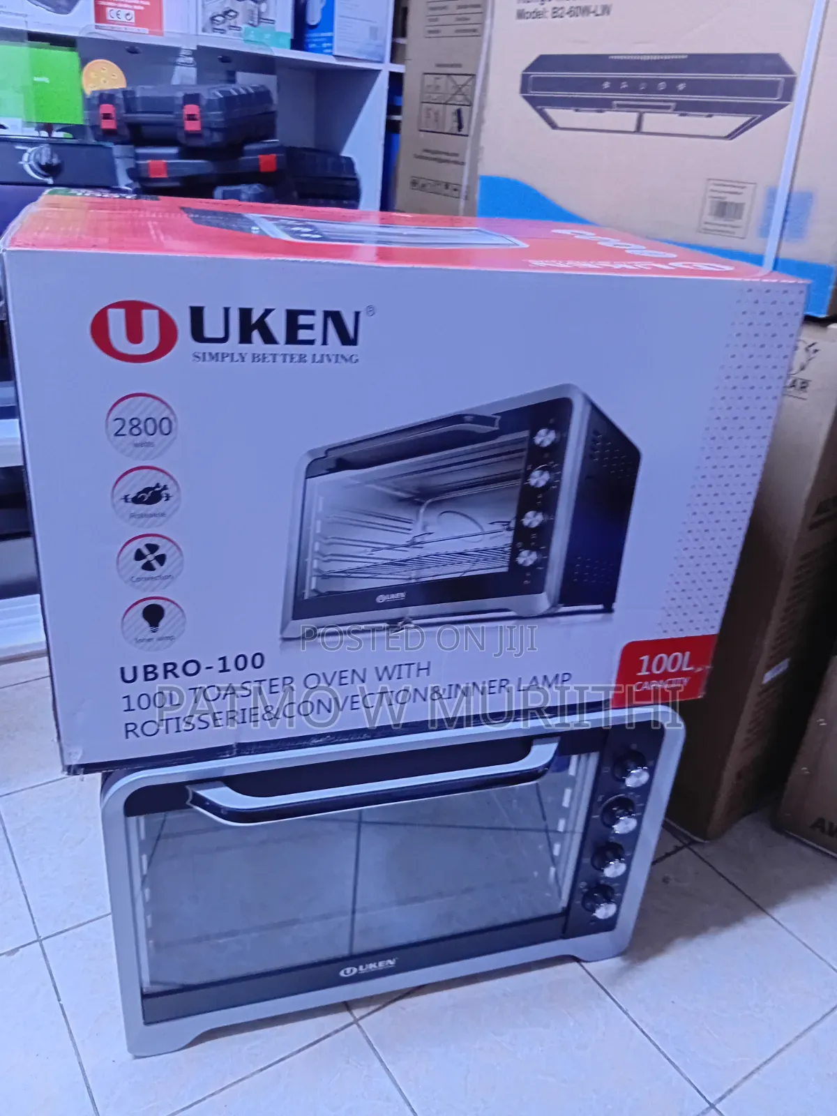 Uken 2800 Watts Toaster Oven With Rotisserie