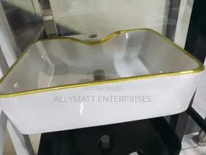 Square Gold Countertop Basin