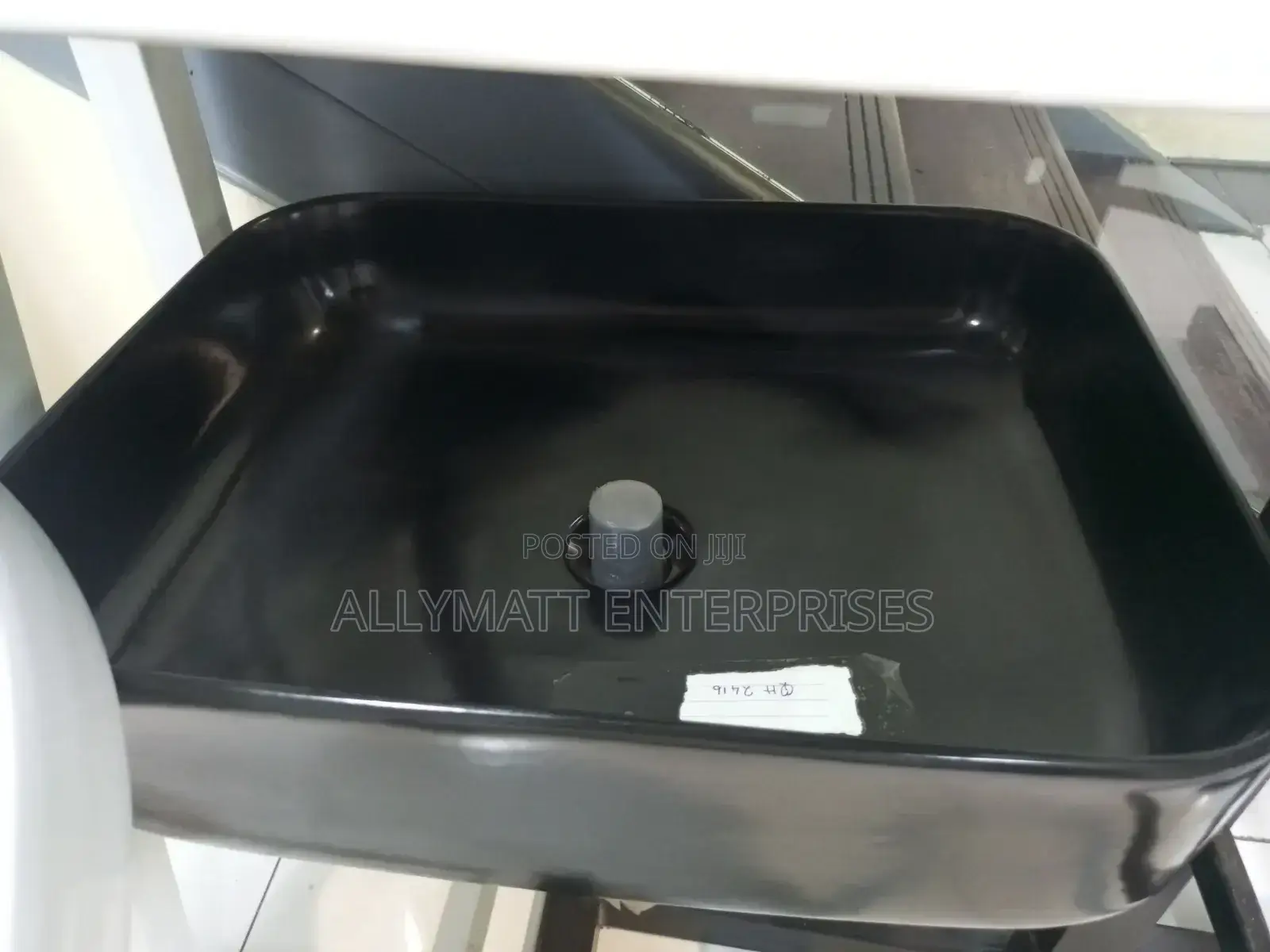 Rectangular Black Counter Top Handwash Basin