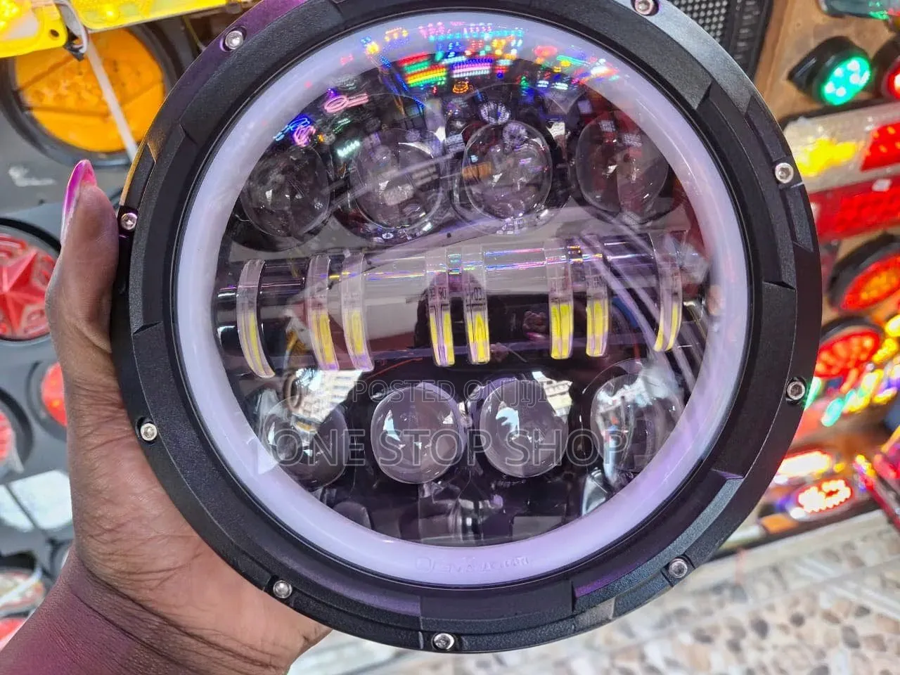 7inch Round Led Headlights for Jeep,Land Rover Defender,Motorcycle