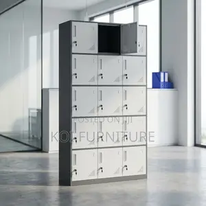 Office Cabinet : 15-Door Steel Office Storage Locker Cabinet