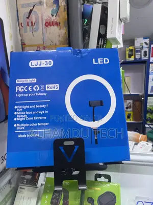The LJJ Ringlight 14 Inch With Its Stand