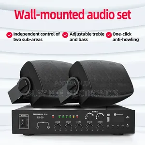 Two-Zone for Bluetooth Speaker Set Wall Hanging Audio Power Amplifier