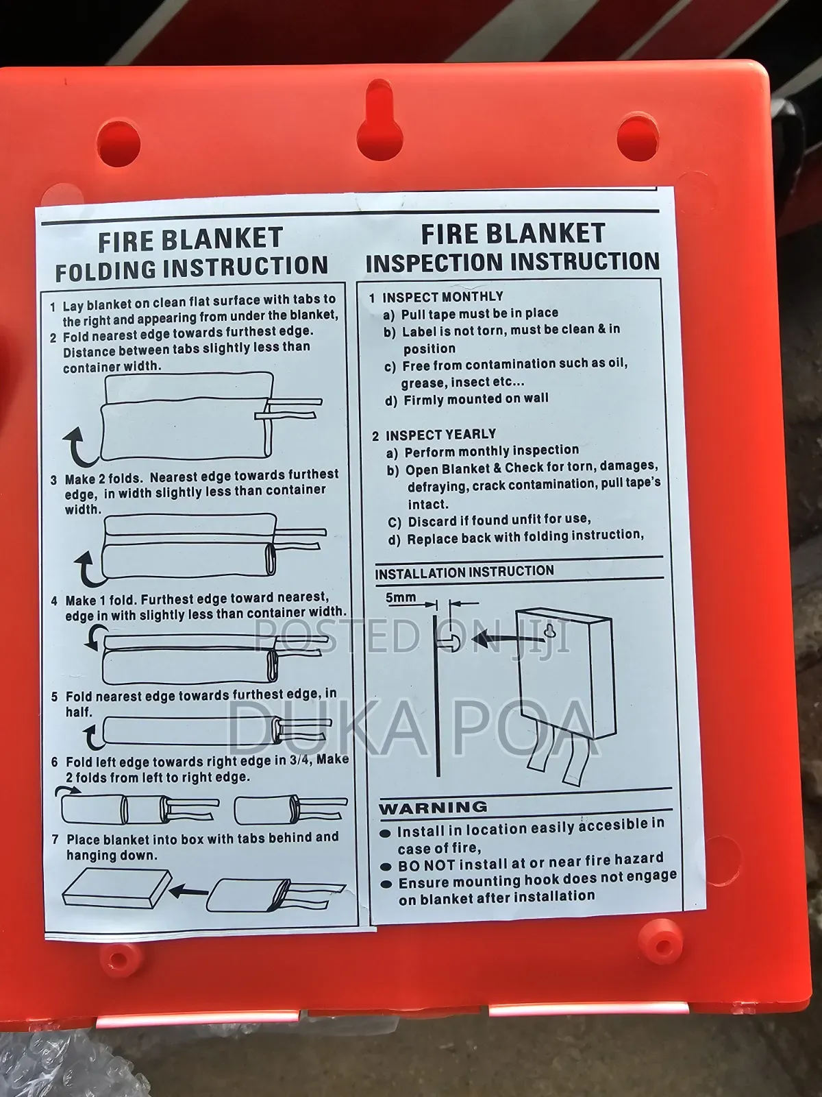Fire Blanket 1.2× 1.2 Meter Fire Blanket