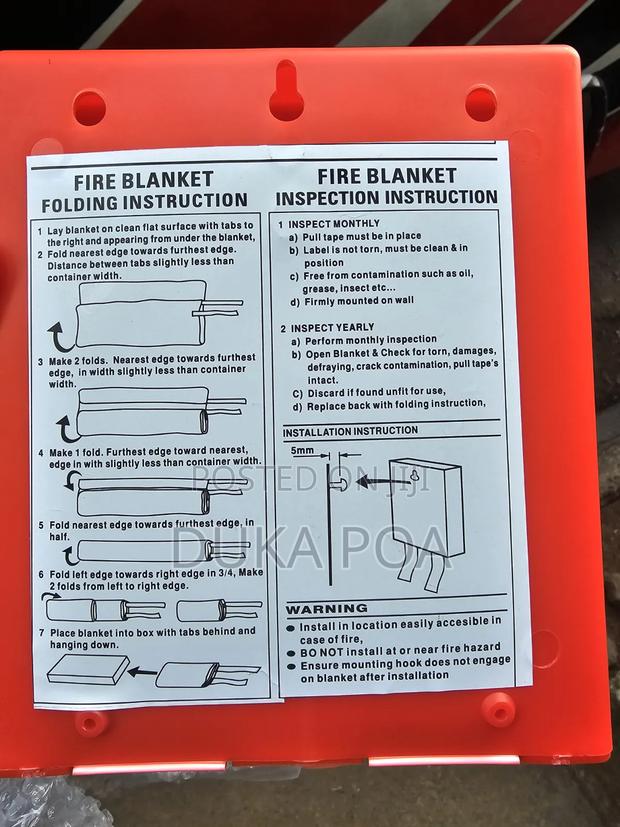 Fire Blanket 1.2× 1.2 Meter Fire Blanket - thumbnail 3