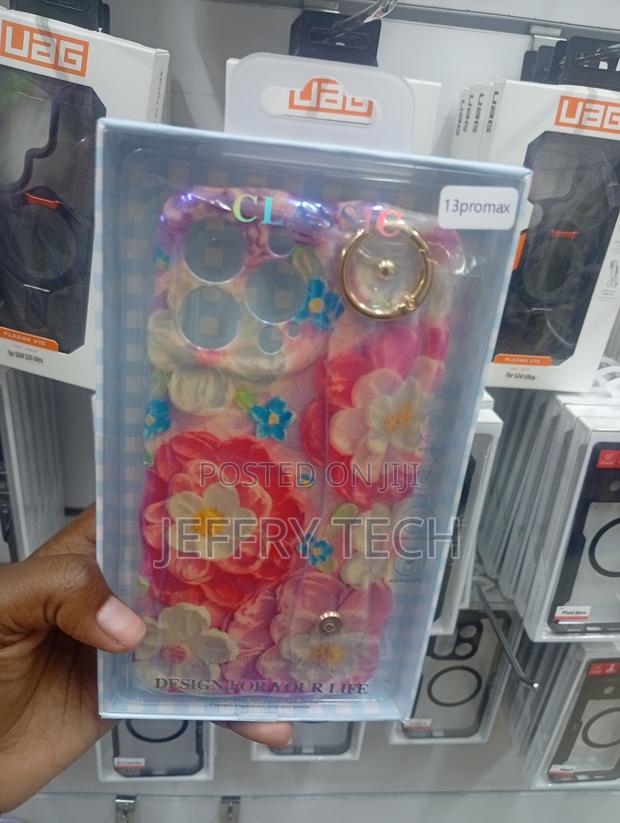 iPhone 13 Pro Max Generic Floral Case With a Bracelet Chain Design