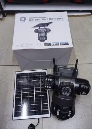 Wifi Triple Lens Solar CCTV Camera 360 Degrees 8mp