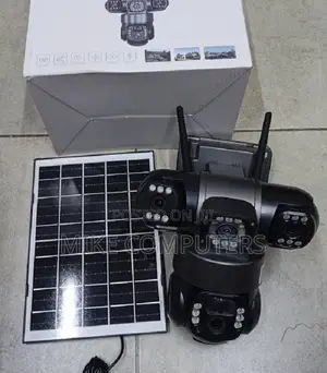 New Model CCTV Triple Lens Wifi Model Solar Powered CCTV