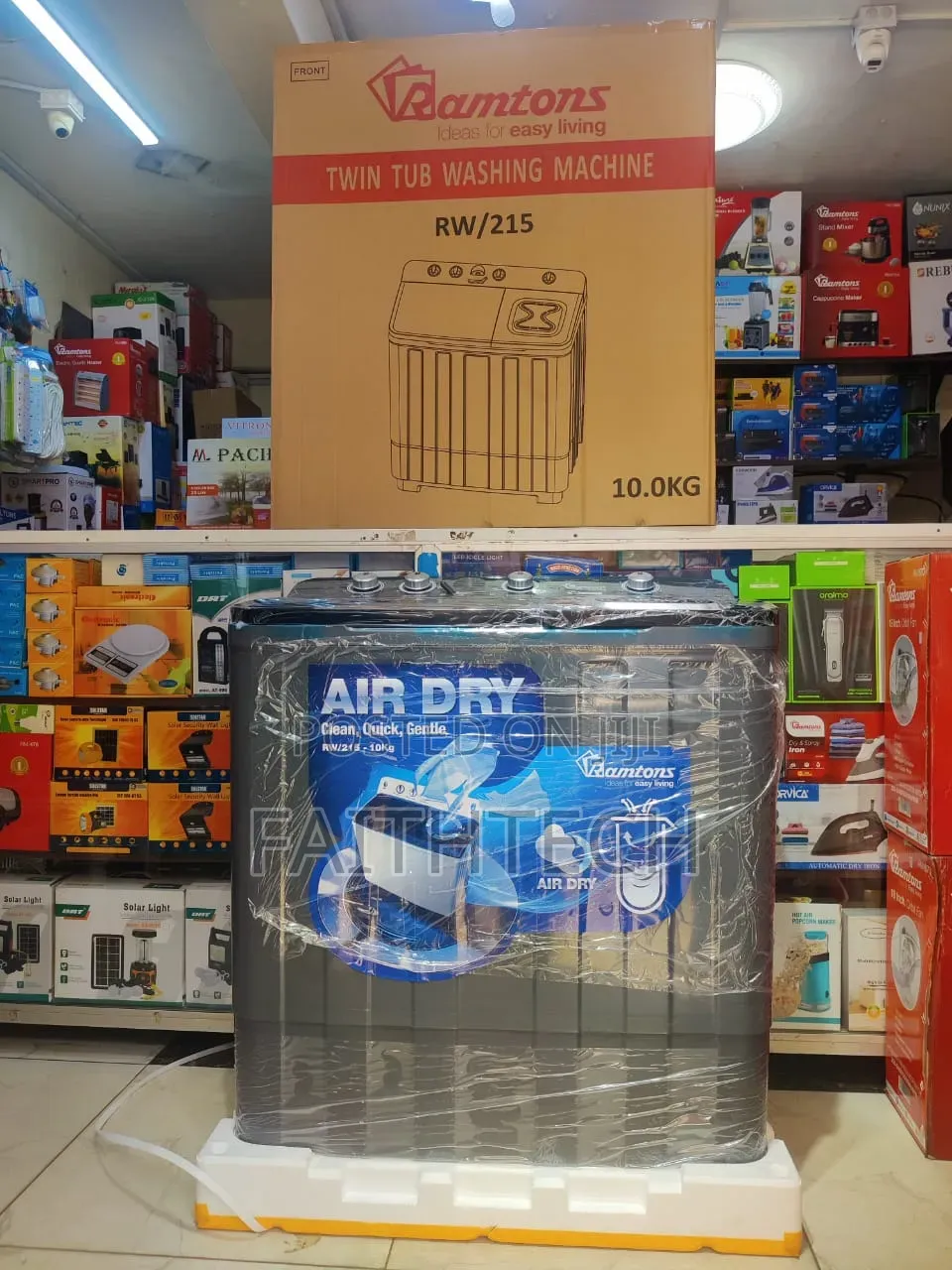 *Ramtons Washing Machine Twin Tub 10kg With Air Dryer Rw215