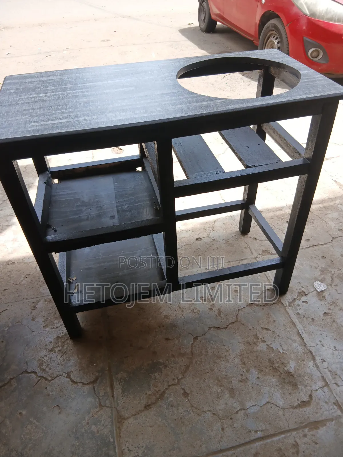 Modern Gray Kitchen Table 30x17 With Gas Hole Available