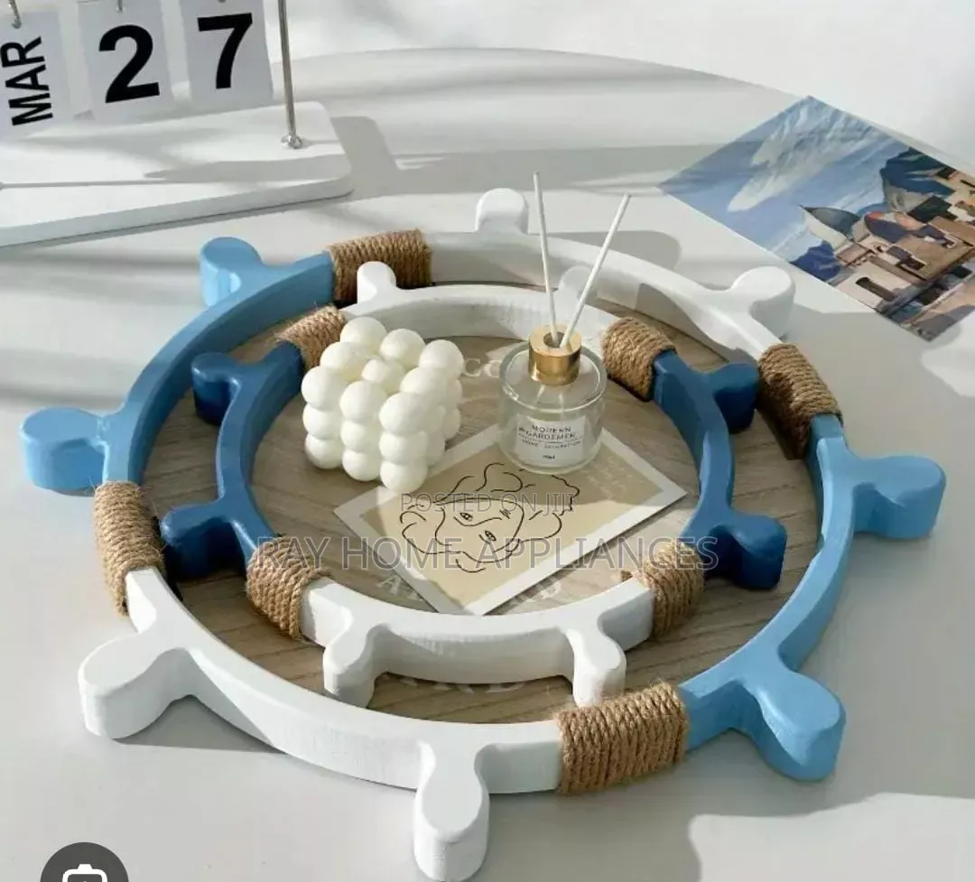 2 in 1 Decorative Sailor Themed Tray. Round in Shape