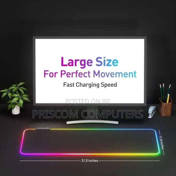 Mouse Pad Keyboard Mat Large RGB Backlit 31.5" X 12" Gaming Mouse Pad