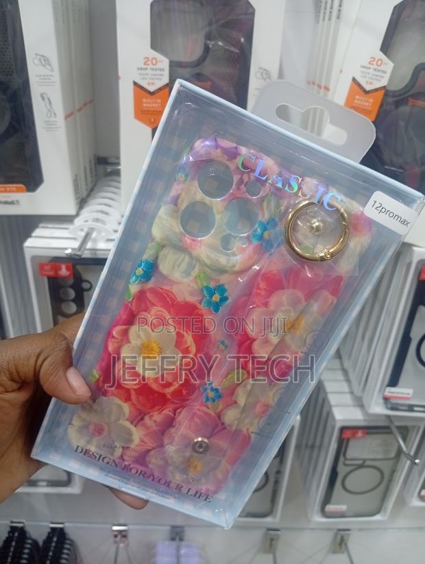 iPhone 12 Pro Max Floral-Patterned Pink Cover - thumbnail 2