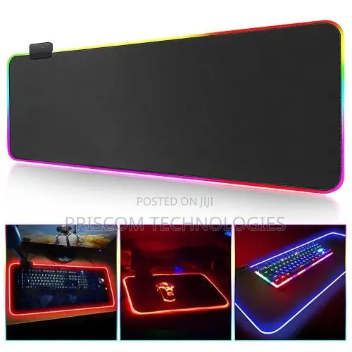 Large RGB Backlit Gaming Mouse Pad-Waterproof, Non-Slip, 35.4" X 15.7"