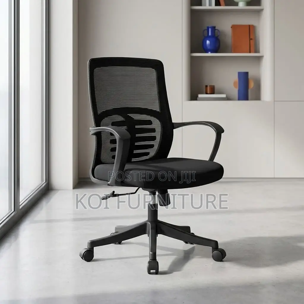 Office Chair : Modern Black Ergonomic Mesh Office Chair
