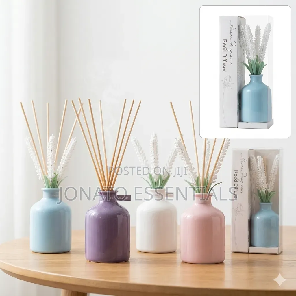 Home Fragrance Reed Diffuser Air Freshener Flower Vase Set