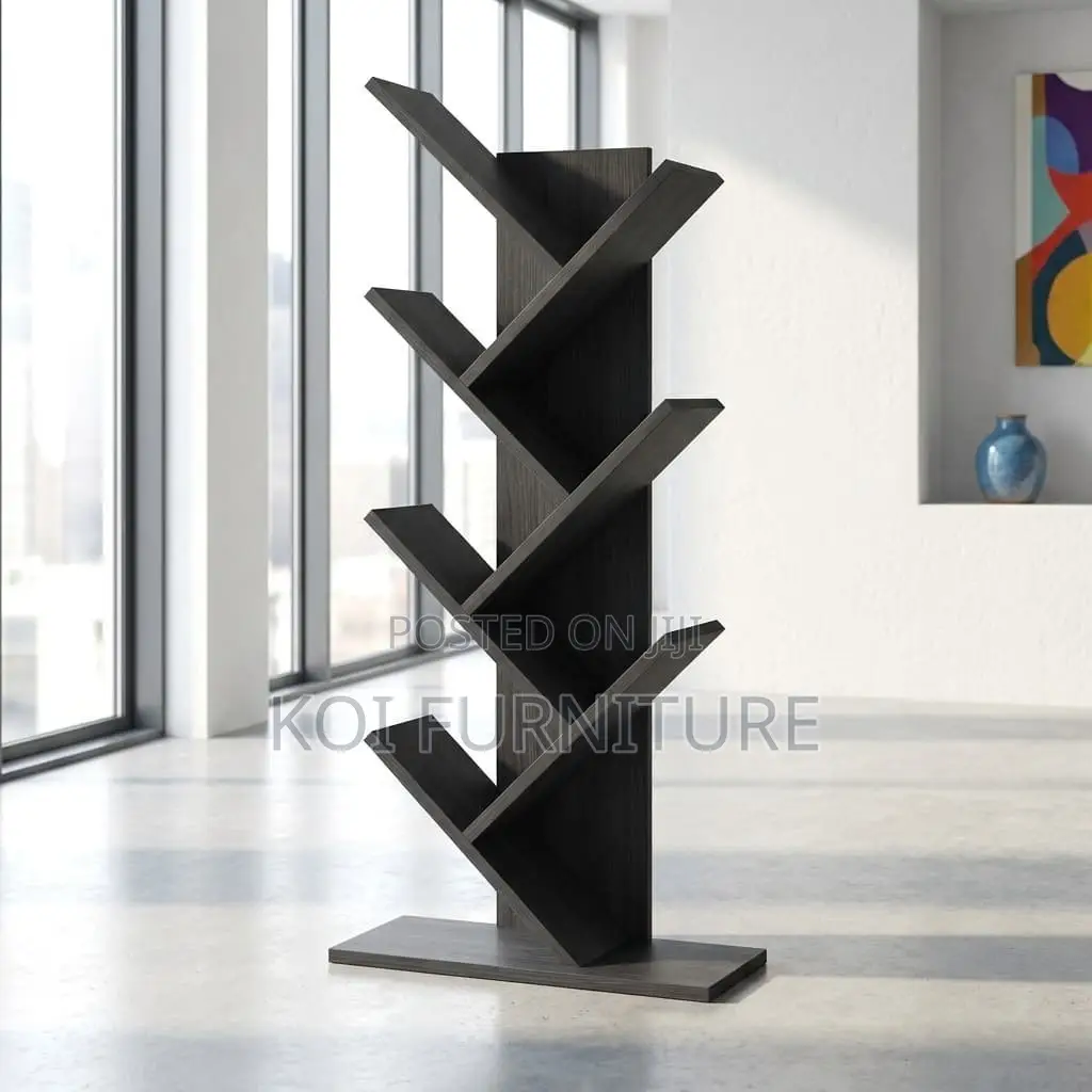 Office Bookshelf : Modern Multi-Tier Tree Bookshelves in Walnut