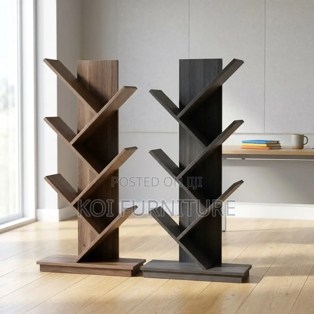 Office Bookshelf : Modern Multi-Tier Tree Bookshelves in Walnut