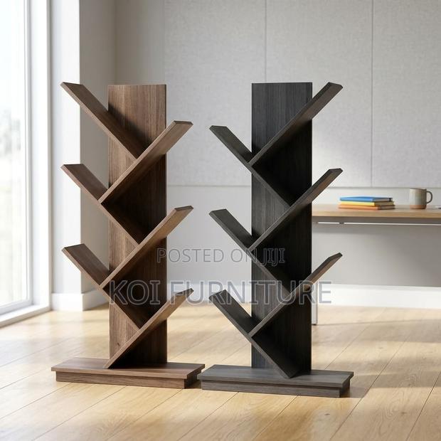Office Bookshelf : Modern Multi-Tier Tree Bookshelves in Walnut - thumbnail 4