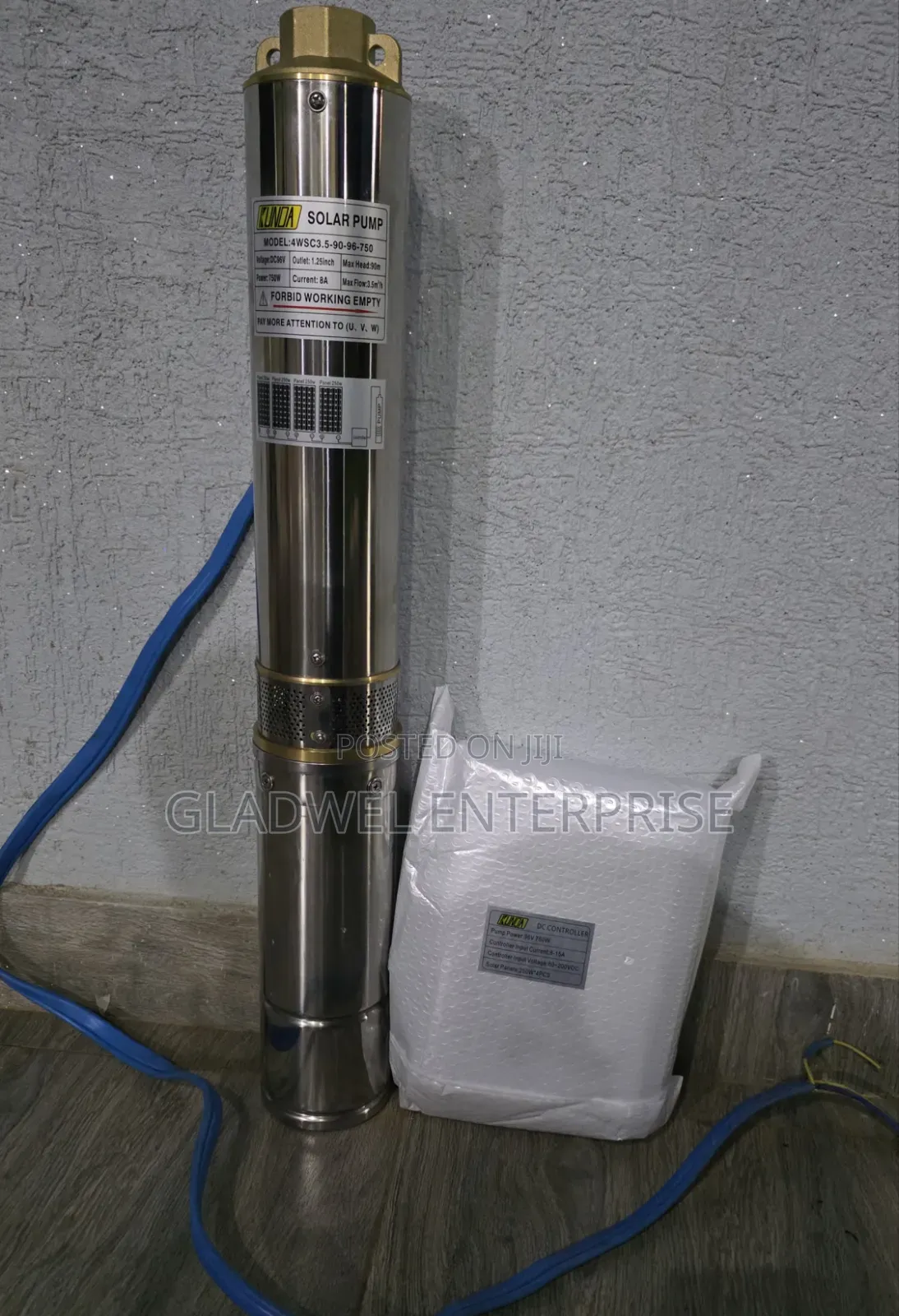 Dc Brushless Kunda Submassible Solar Pump 90m 750watts Power