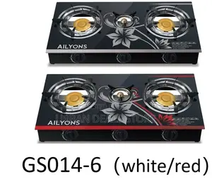 Ailyons 3 Burner Glass Top Gas Cooker