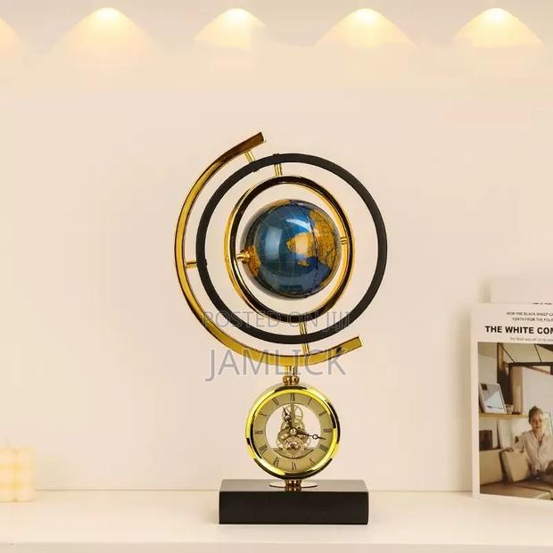 Gold Clock Globe With Marble Base - Gh - thumbnail 3