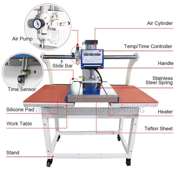 40x60 Pneumatic Double Station Heat Press Machine for T-Shirt Printing