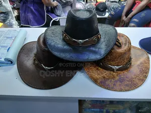 Cowboy Leather Caps