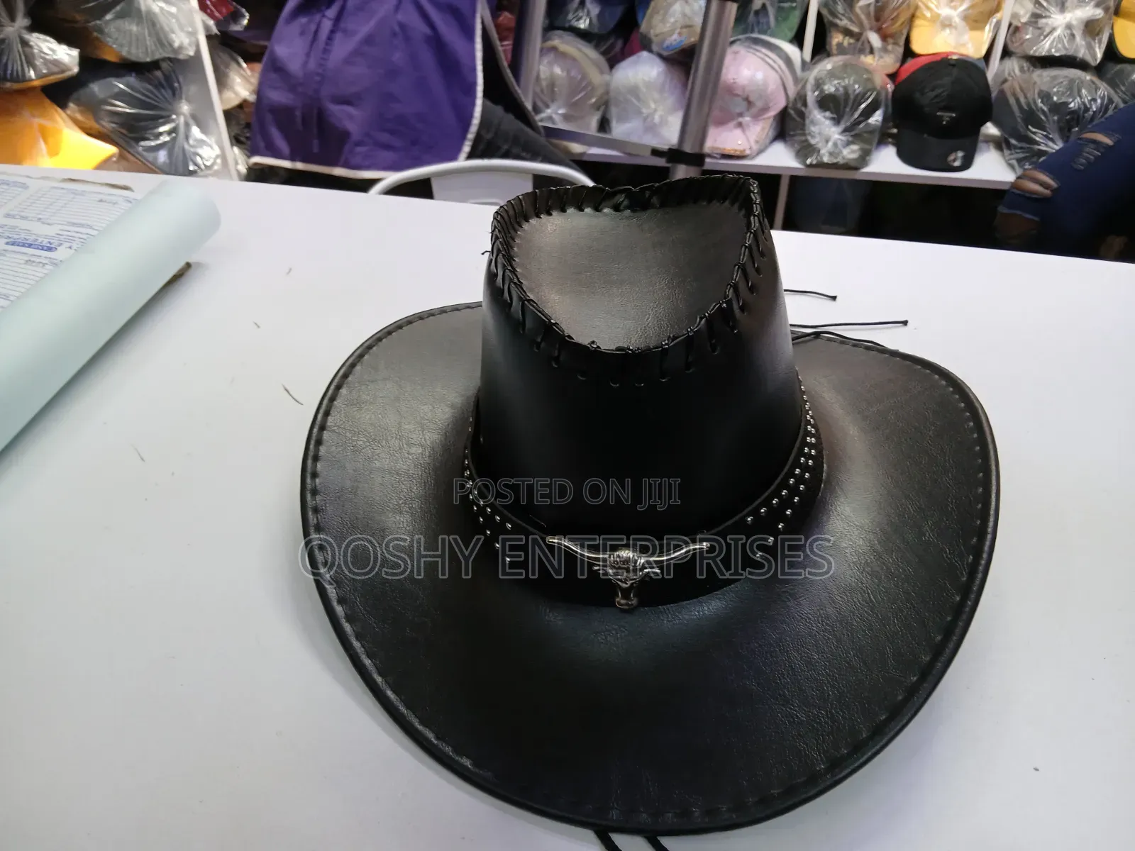 Cowboy Leather Caps