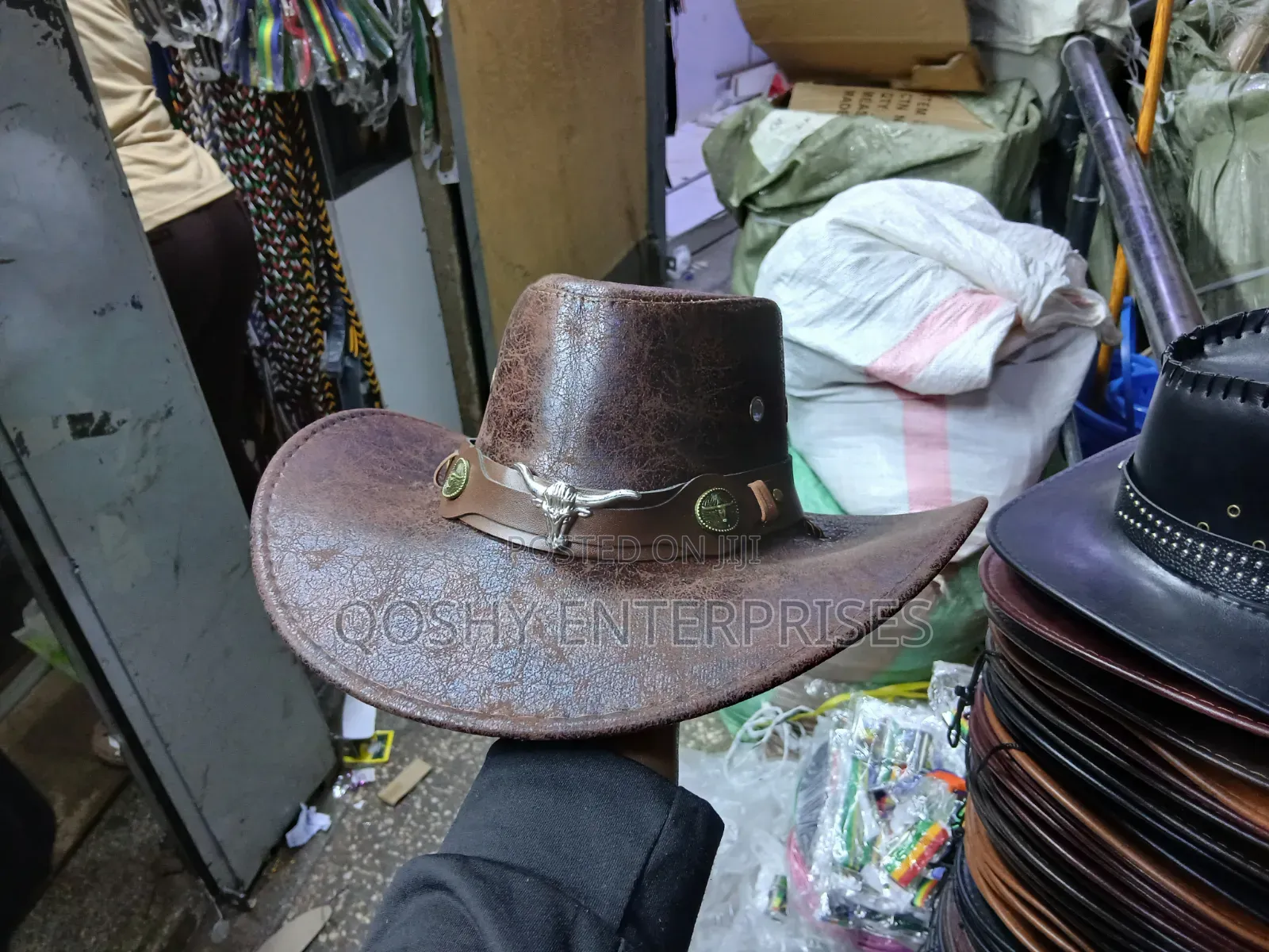 Cowboy Leather Caps