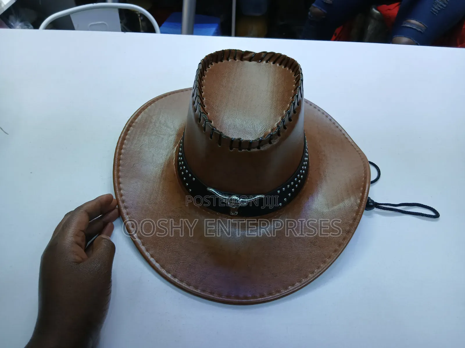 Cowboy Leather Caps