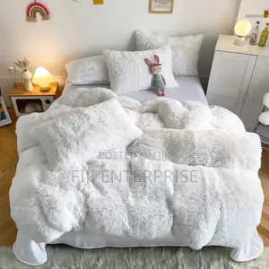 Luxury Velvet Plush Fluffy Duvet Set – Fits Up to 6×7 |