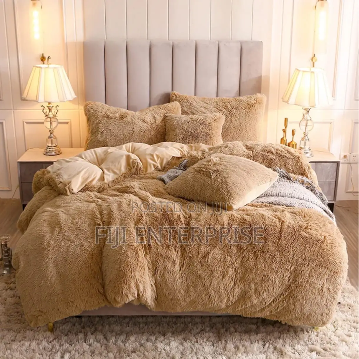 Luxury Velvet Plush Fluffy Duvet Set – Fits Up to 6×7 |